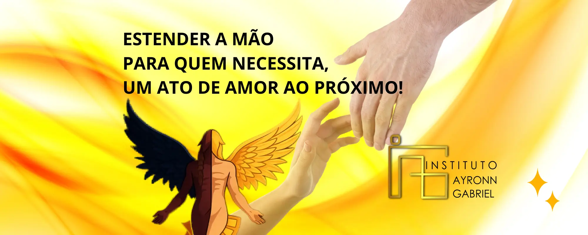 Imagem de mãos que se estemdem